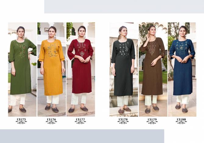 Kalaroop Liptop Heavy Rayon Ethnic Wear Designer Kurti Collection